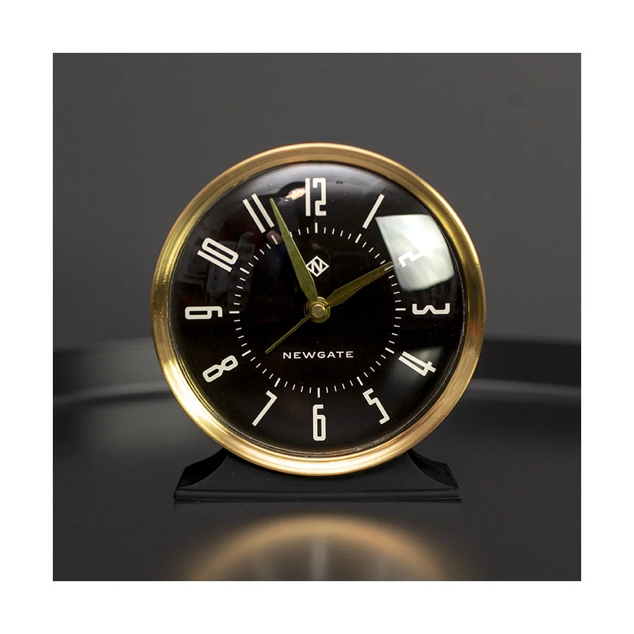 Newgate Hotel Alarm Clock in Black and Brass - Image 4