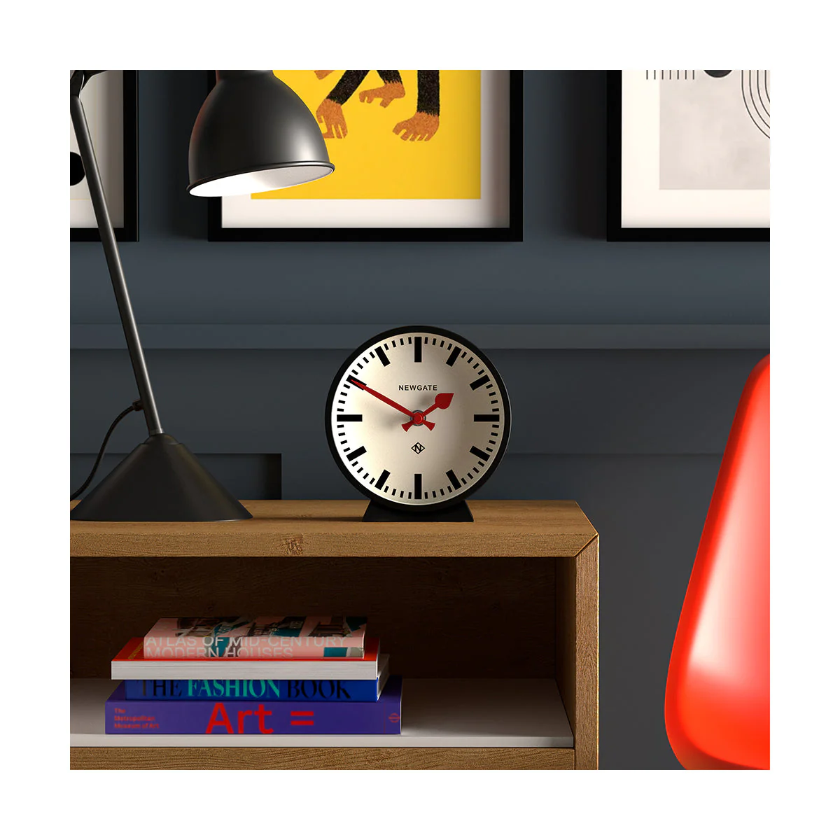 Newgate M Mantel Railway Clock in Black - Image 3