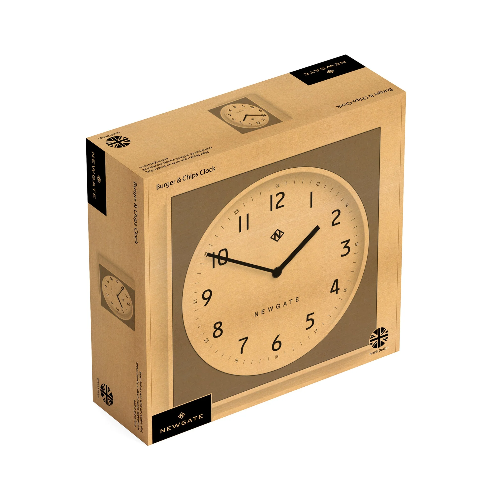 Newgate Burger & Chips Wall Clock in White and Red - Image 5