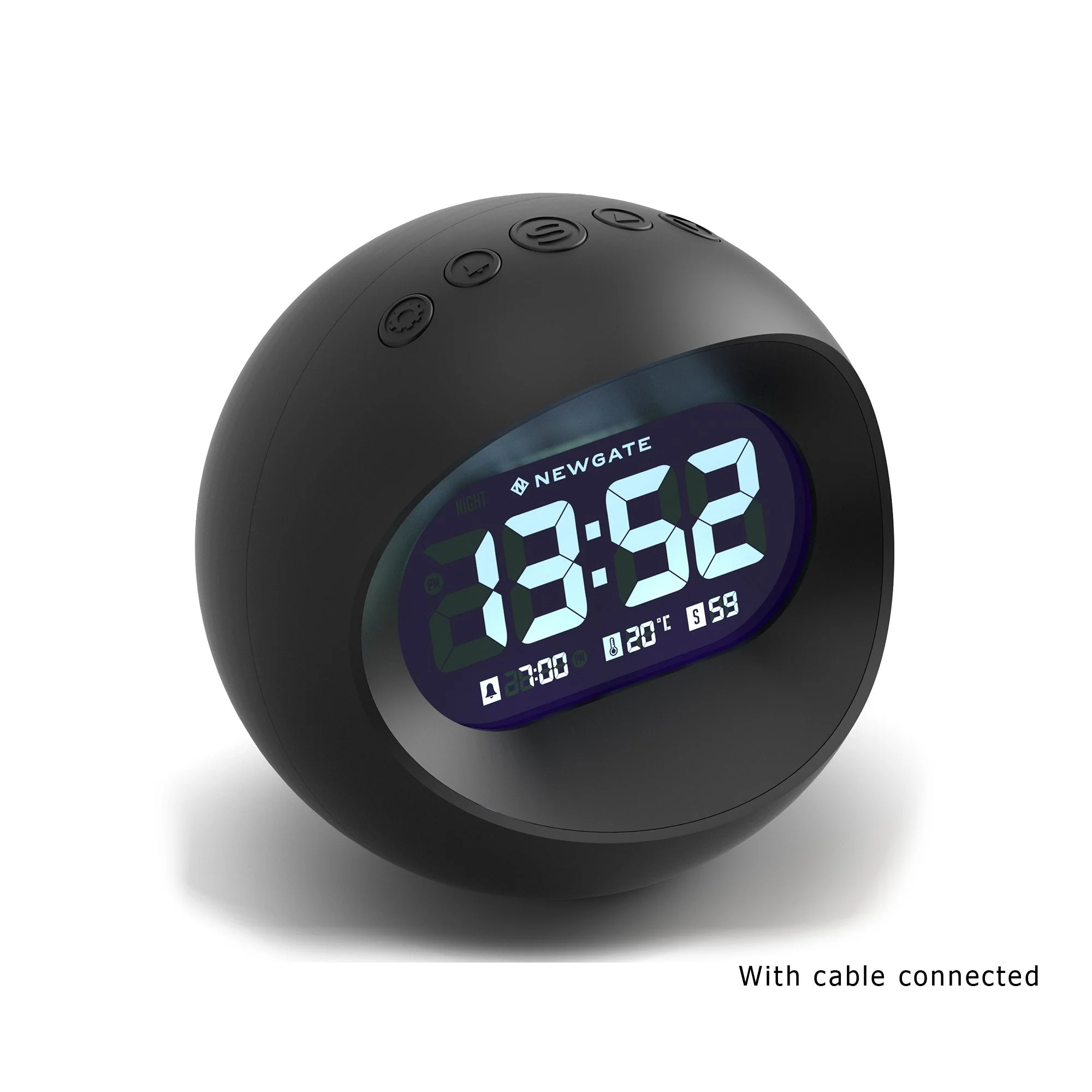 Newgate Centre of the Earth LCD Alarm in Black - Image 5