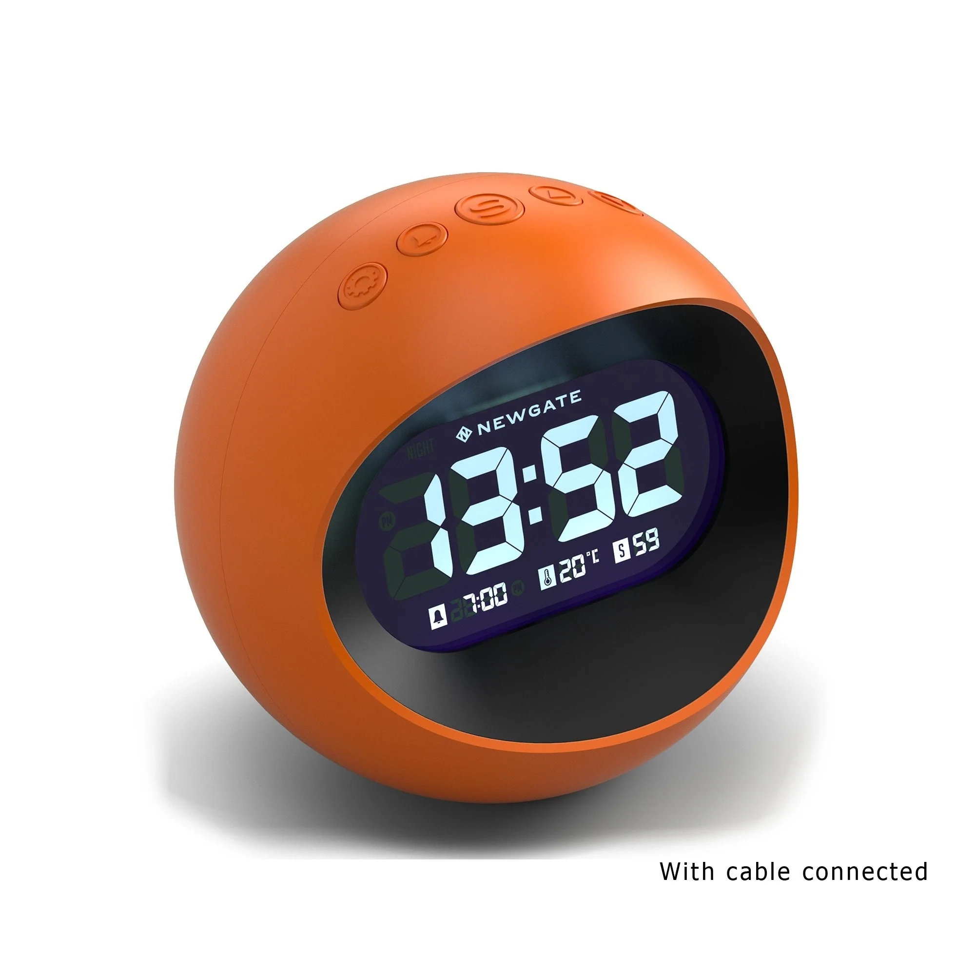 Newgate Centre of the Earth LCD Alarm in Orange - Image 3