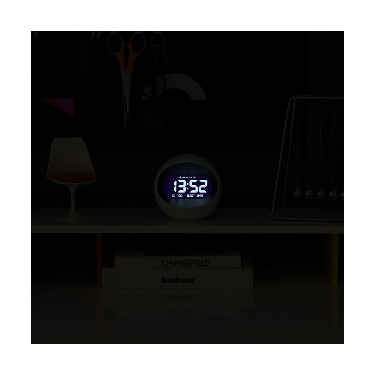 Newgate Centre of the Earth LCD Alarm in White - Image 4