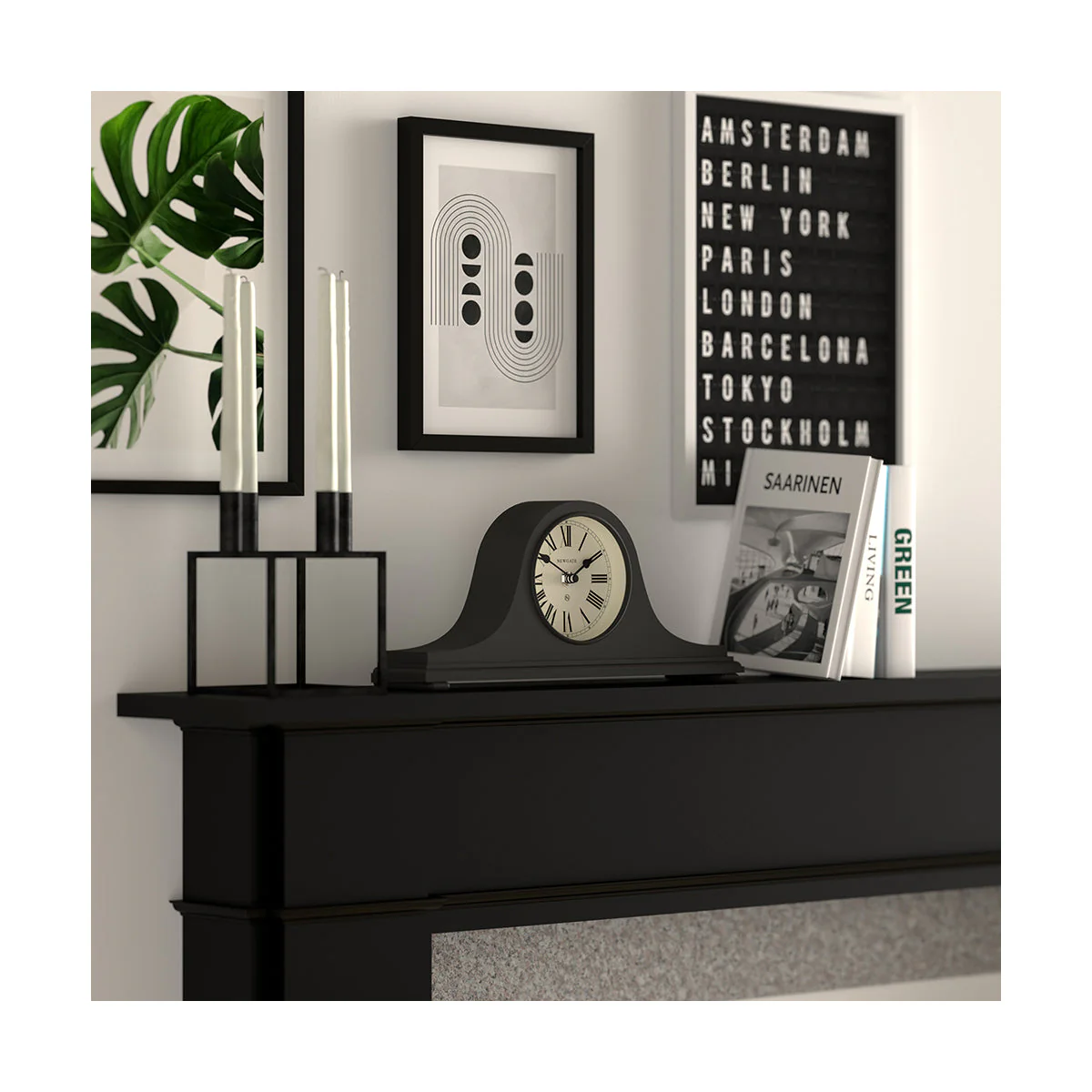 Newgate Time Machine Mantel Clock in Dark Grey - Image 3