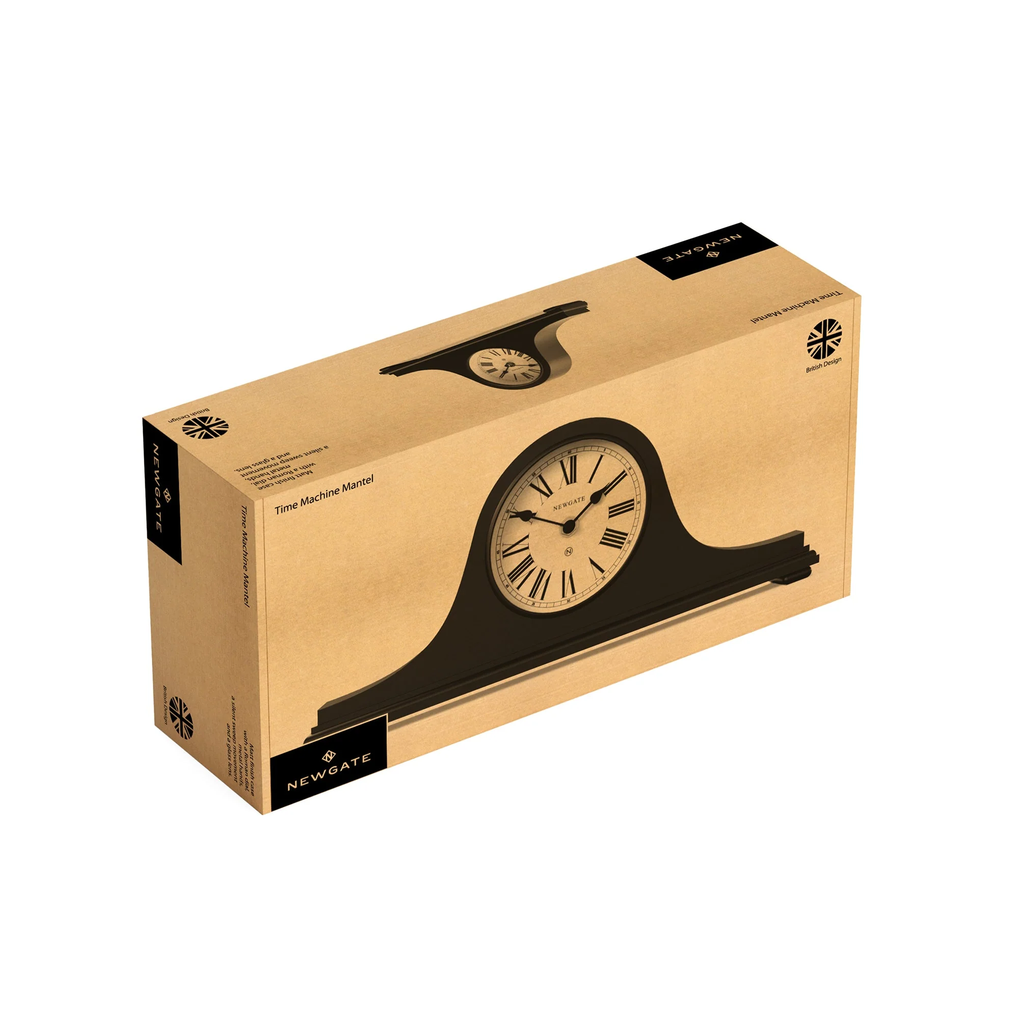 Newgate Time Machine Mantel Clock in Dark Grey - Image 5
