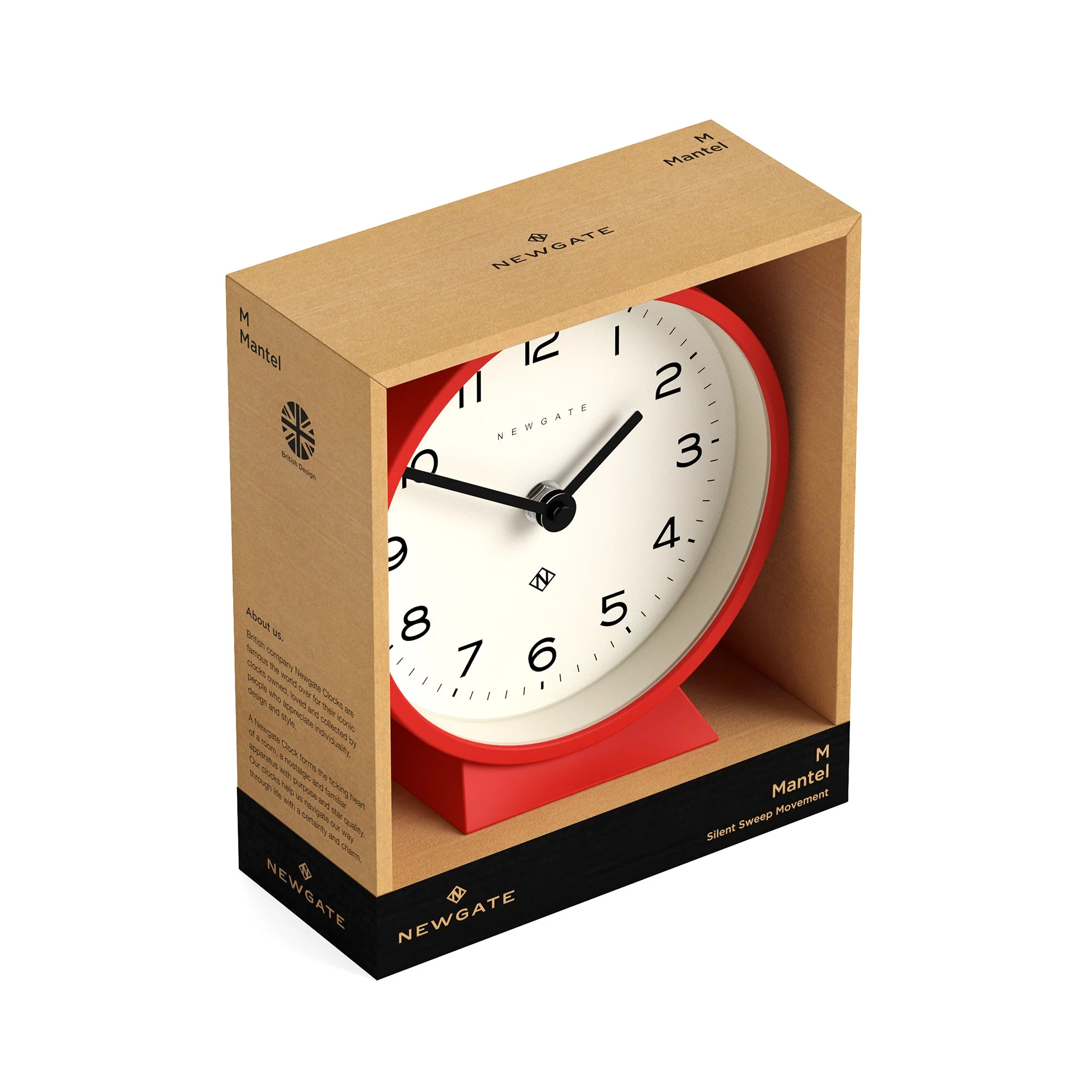 Newgate M Mantel Echo Clock in Red - Image 5