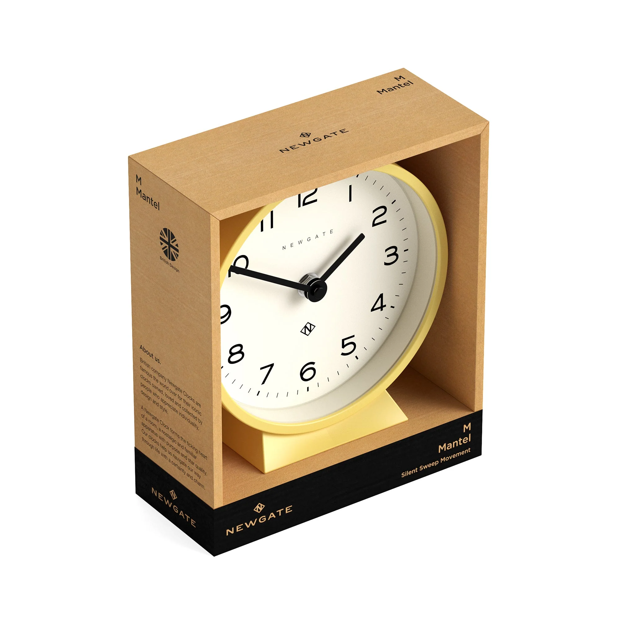 Newgate M Mantel Echo Clock in Yellow - Image 5