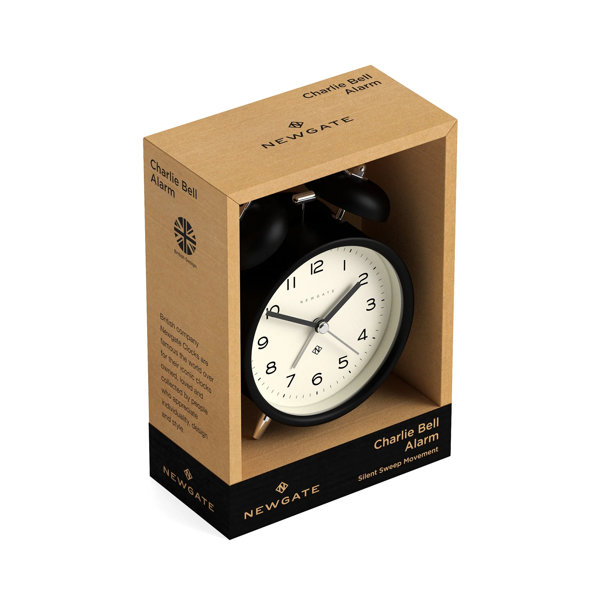 Newgate Echo Alarm Clock in Black - Image 4