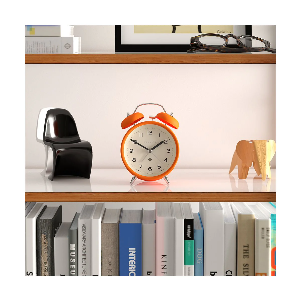 Newgate Echo Alarm Clock in Orange - Image 3