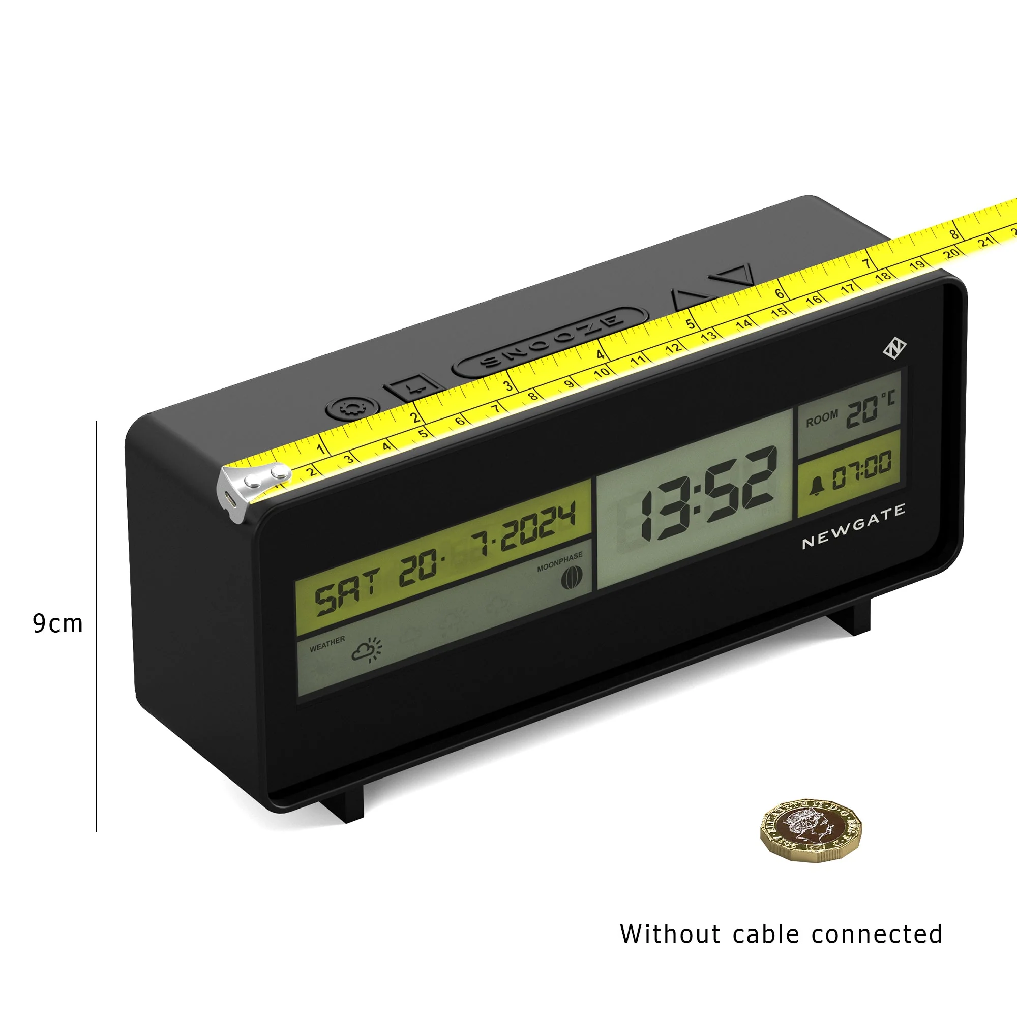 Newgate Futurama LCD Clock in Black - Image 9