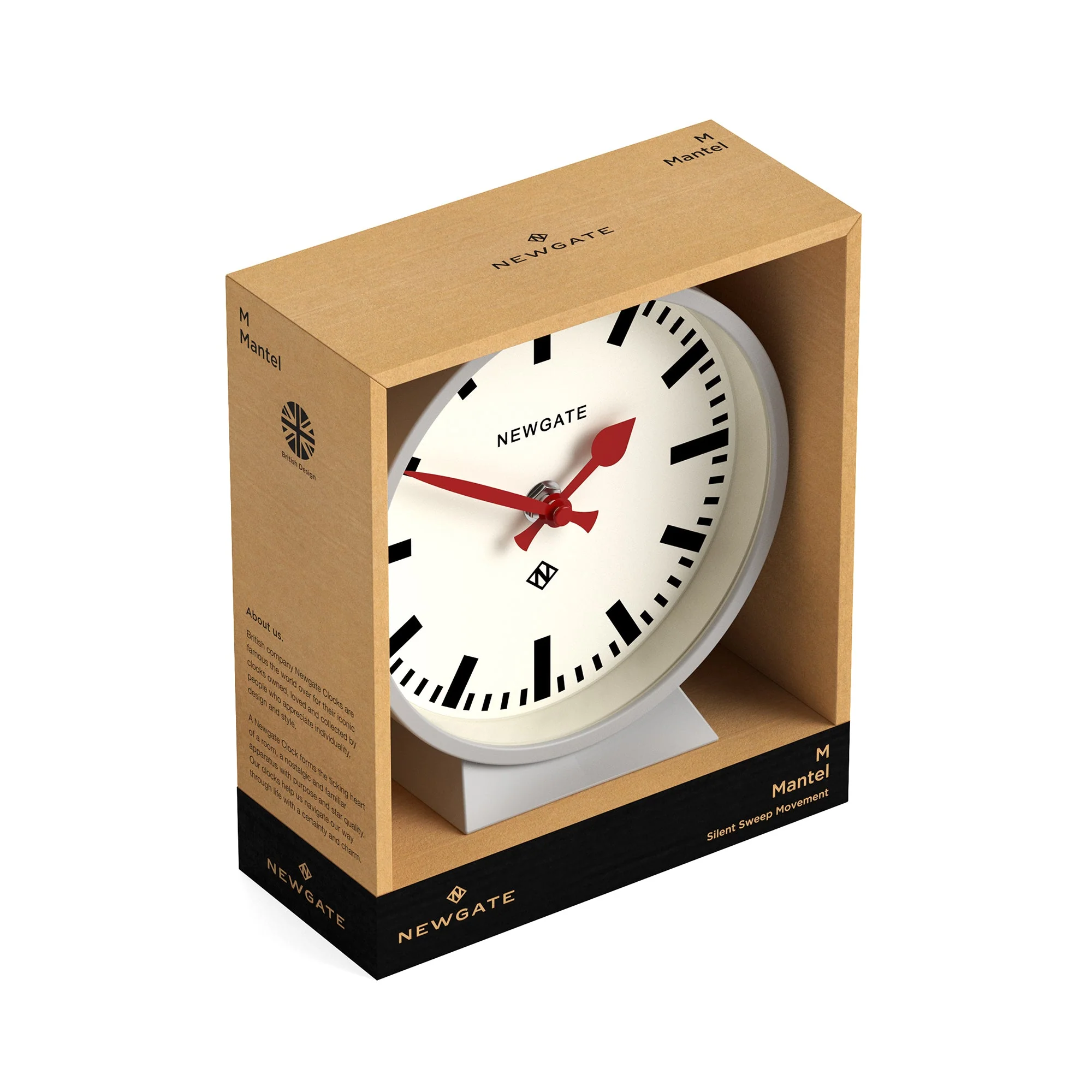 Newgate M Mantel Railway Clock in Grey - Image 5