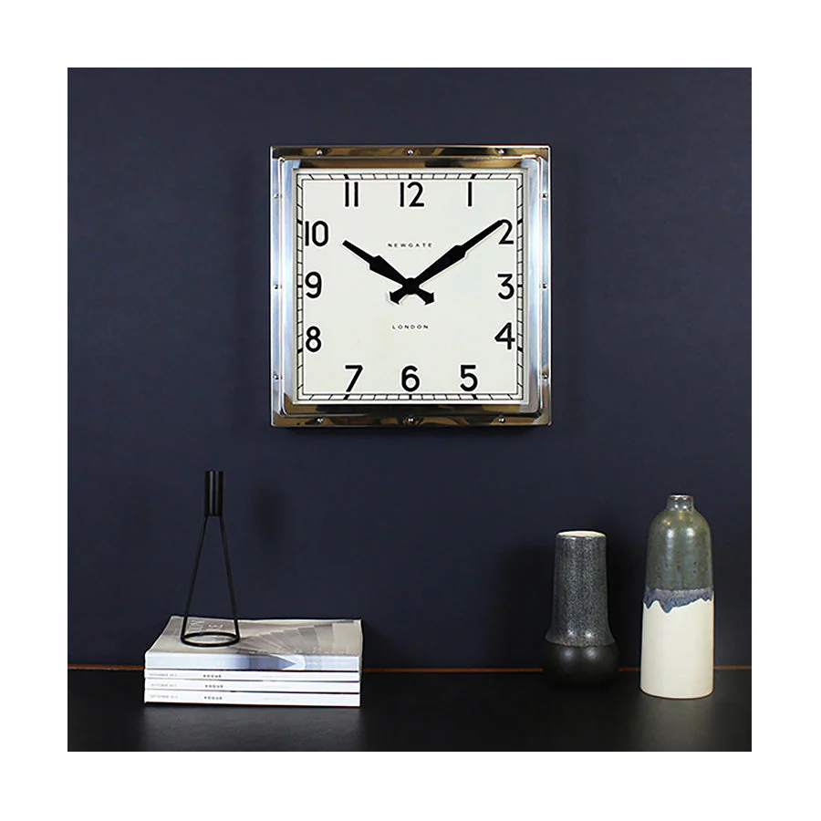 Newgate Quad Wall Clock in Stainless Steel - Image 3