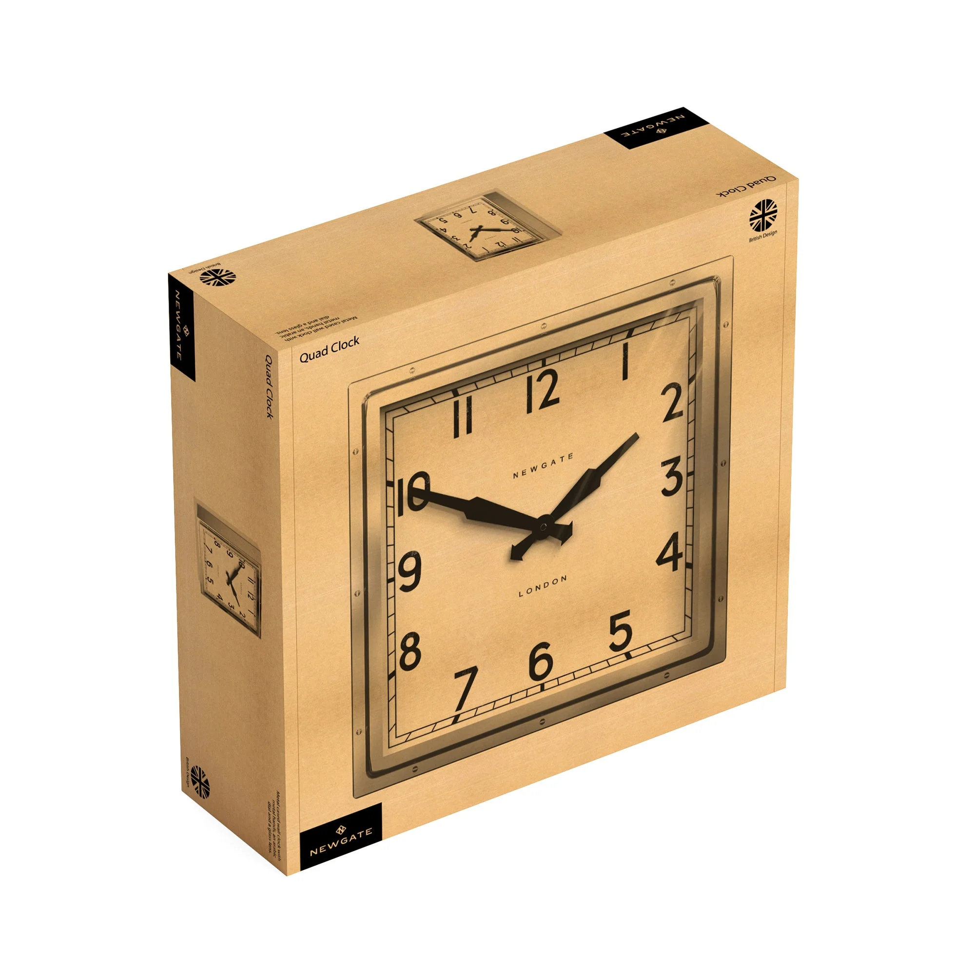 Newgate Quad Wall Clock in Stainless Steel - Image 6