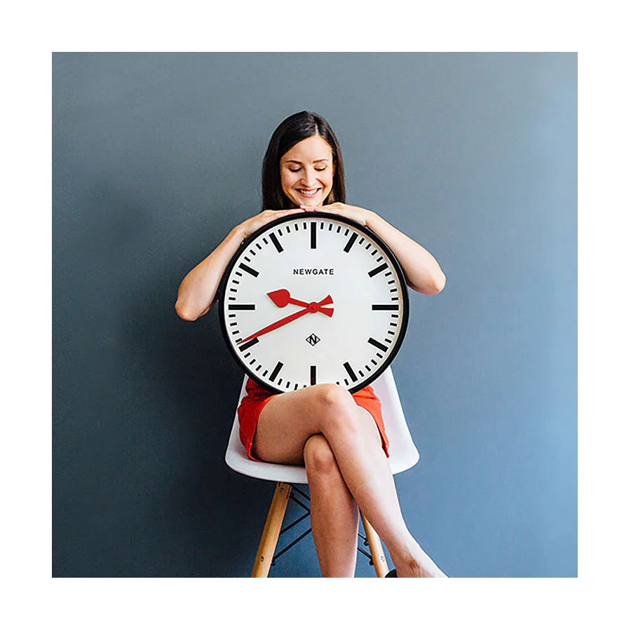 Newgate Putney Wall Clock in Black - Image 5