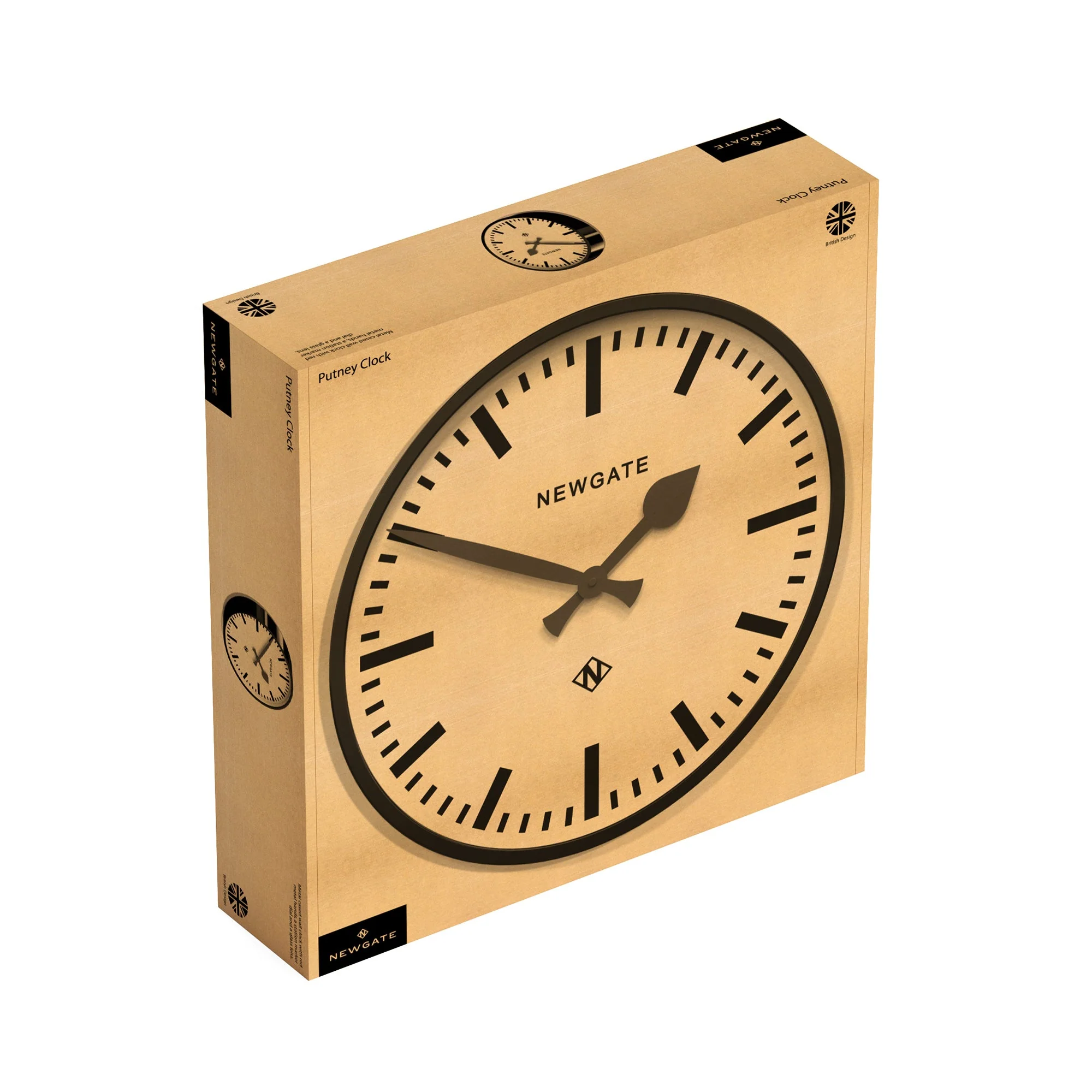 Newgate Putney Wall Clock in Black - Image 7