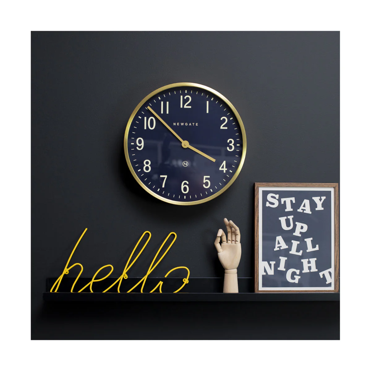 Newgate Mr Edwards Wall Clock in Brass - Image 3