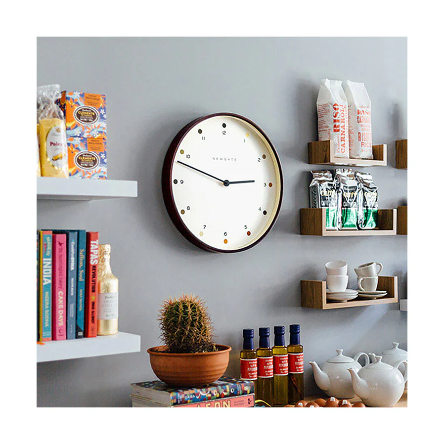 Newgate Mr Clarke Dot Wall Clock in Dark Wood - Image 5