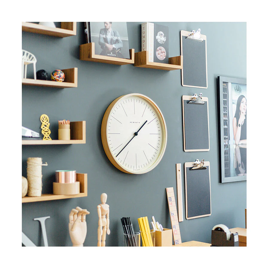 Newgate Mr Clarke Marker Wall Clock in Light Wood - Image 4
