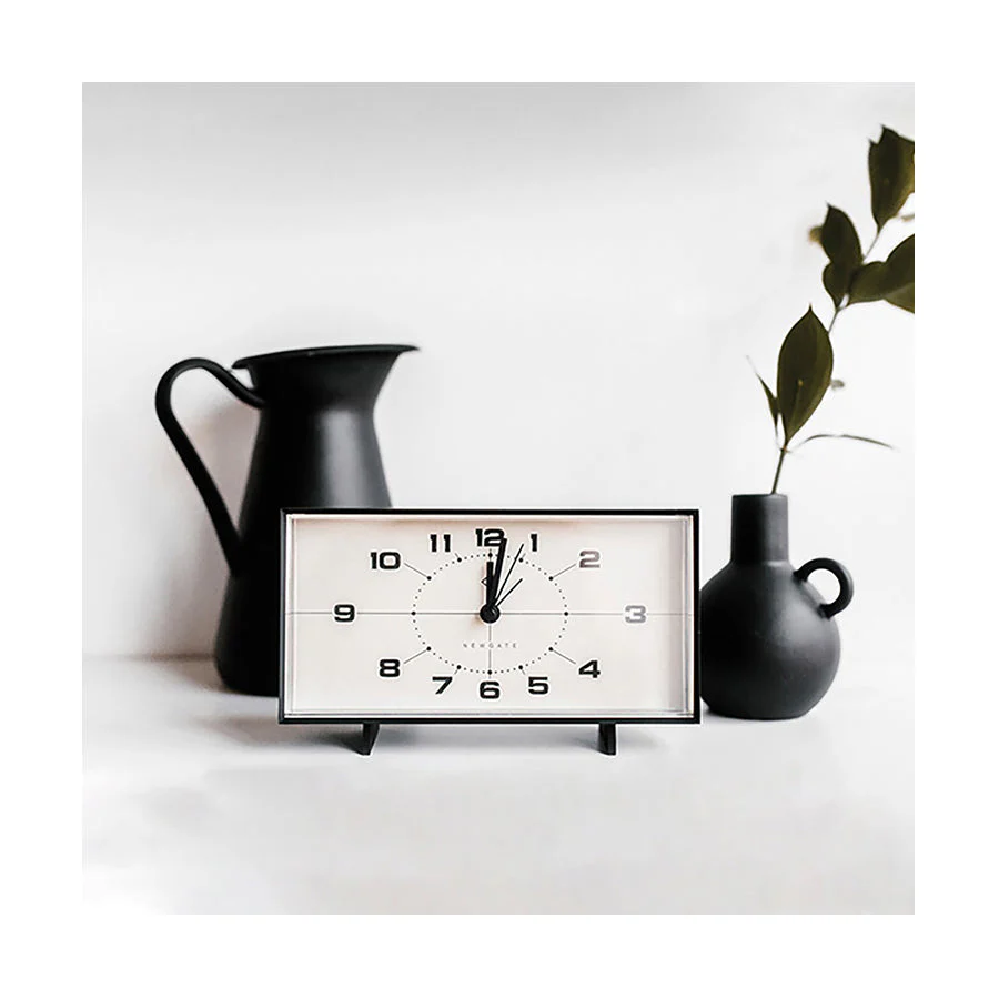 Newgate Wideboy Alarm Clock in Black and Cream - Image 5