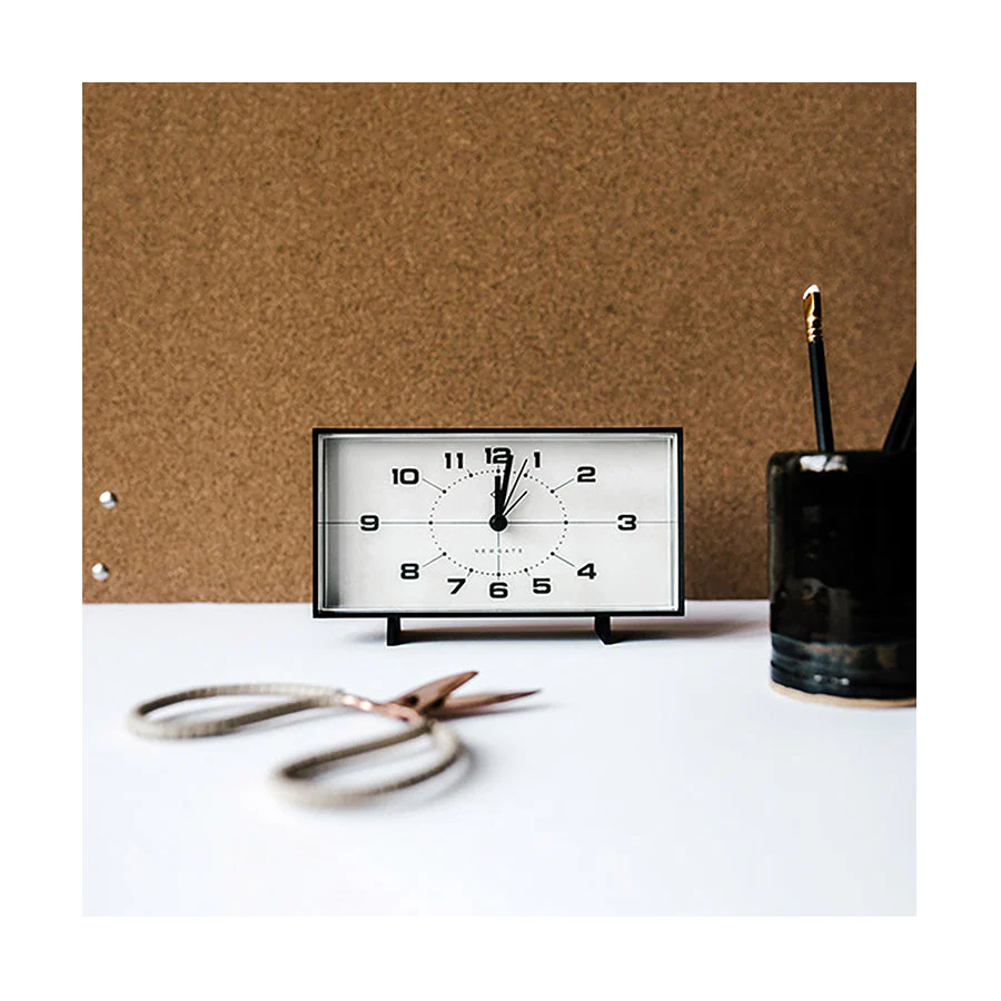 Newgate Wideboy Alarm Clock in Black and Cream - Image 6