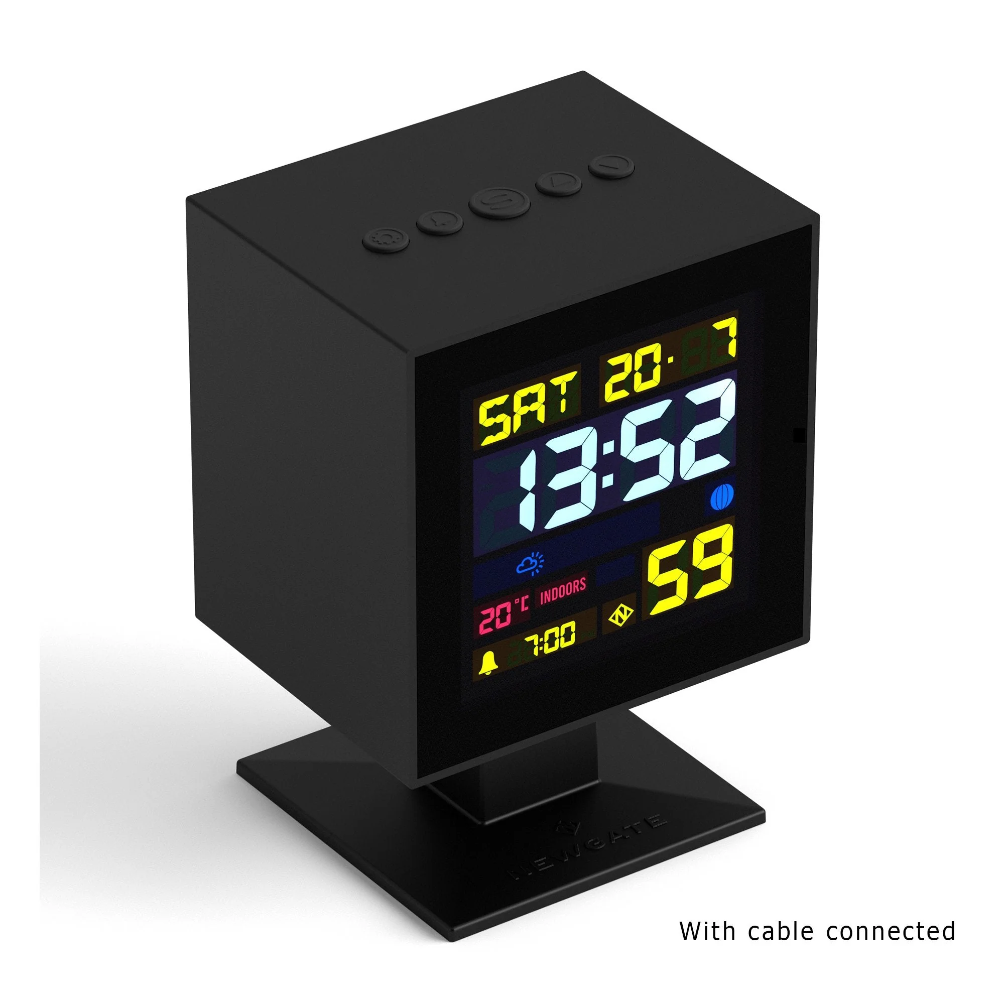 Newgate Monolith LCD Alarm in Black - Image 4