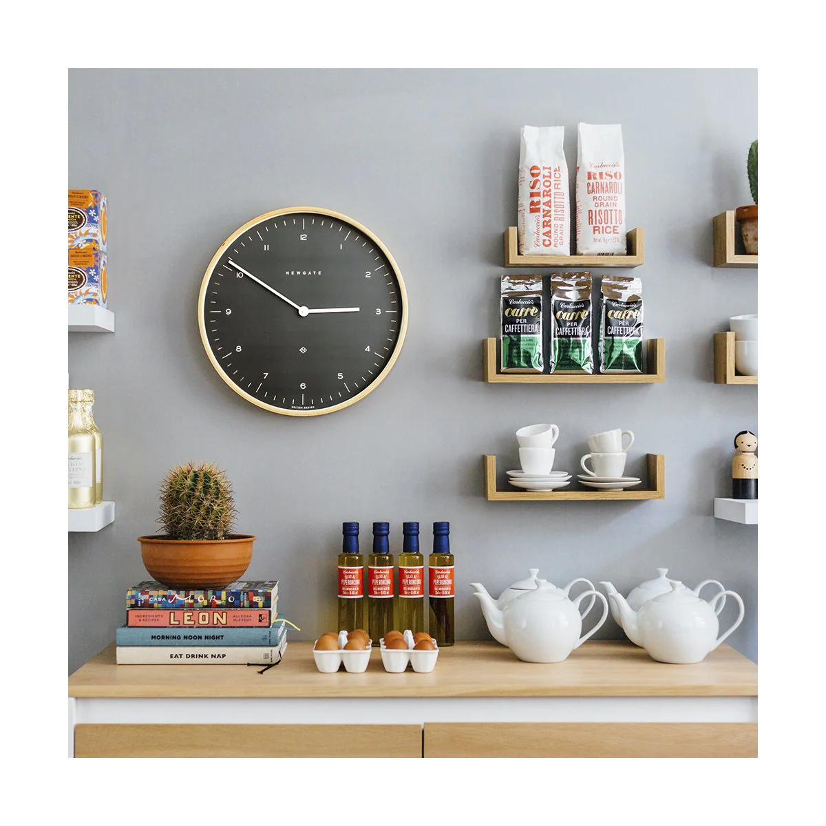 Newgate Mr Clarke Wall Clock in Light Plywood - Image 3