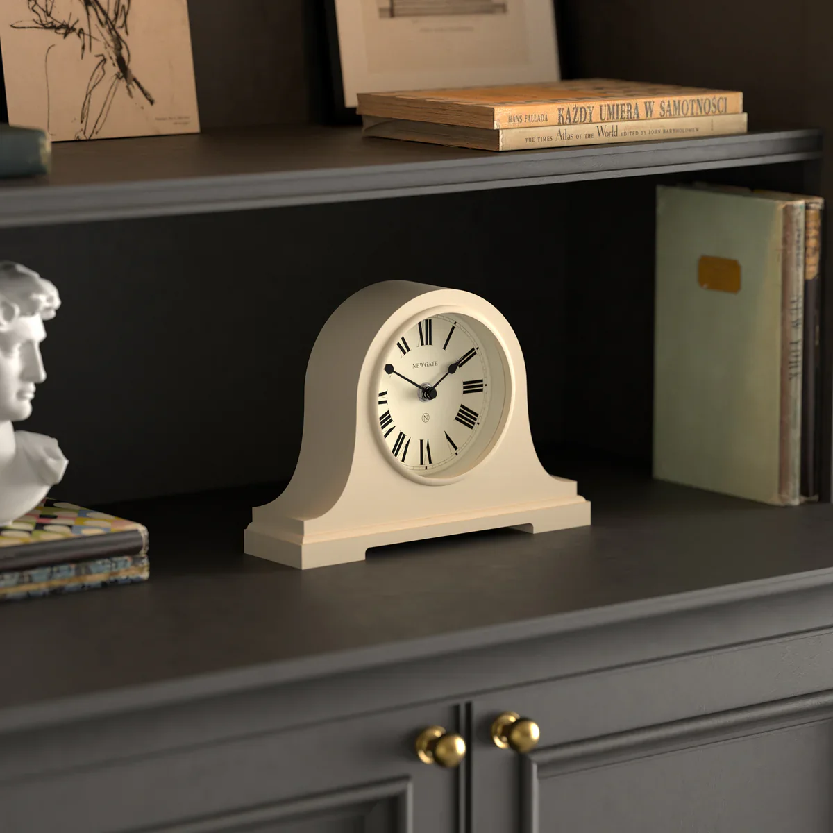 Newgate Broadway mantel clock in cream - Image 3