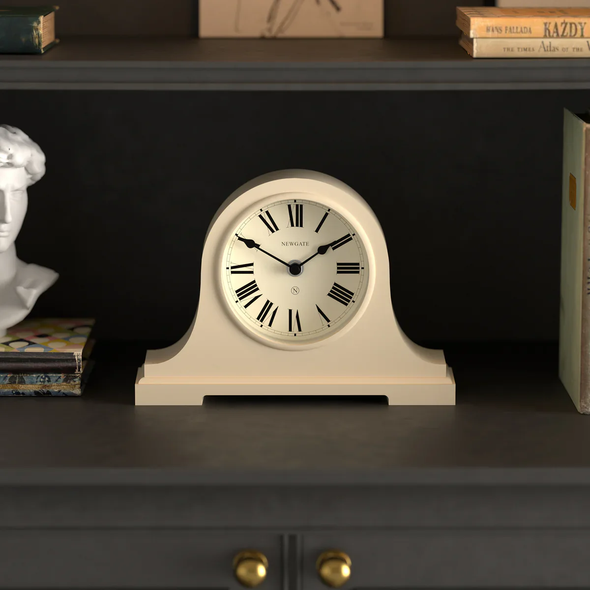 Newgate Broadway mantel clock in cream - Image 4