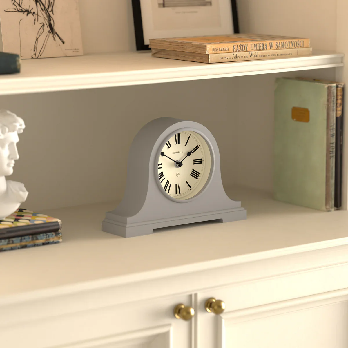 Newgate Broadway mantel clock in grey - Image 3