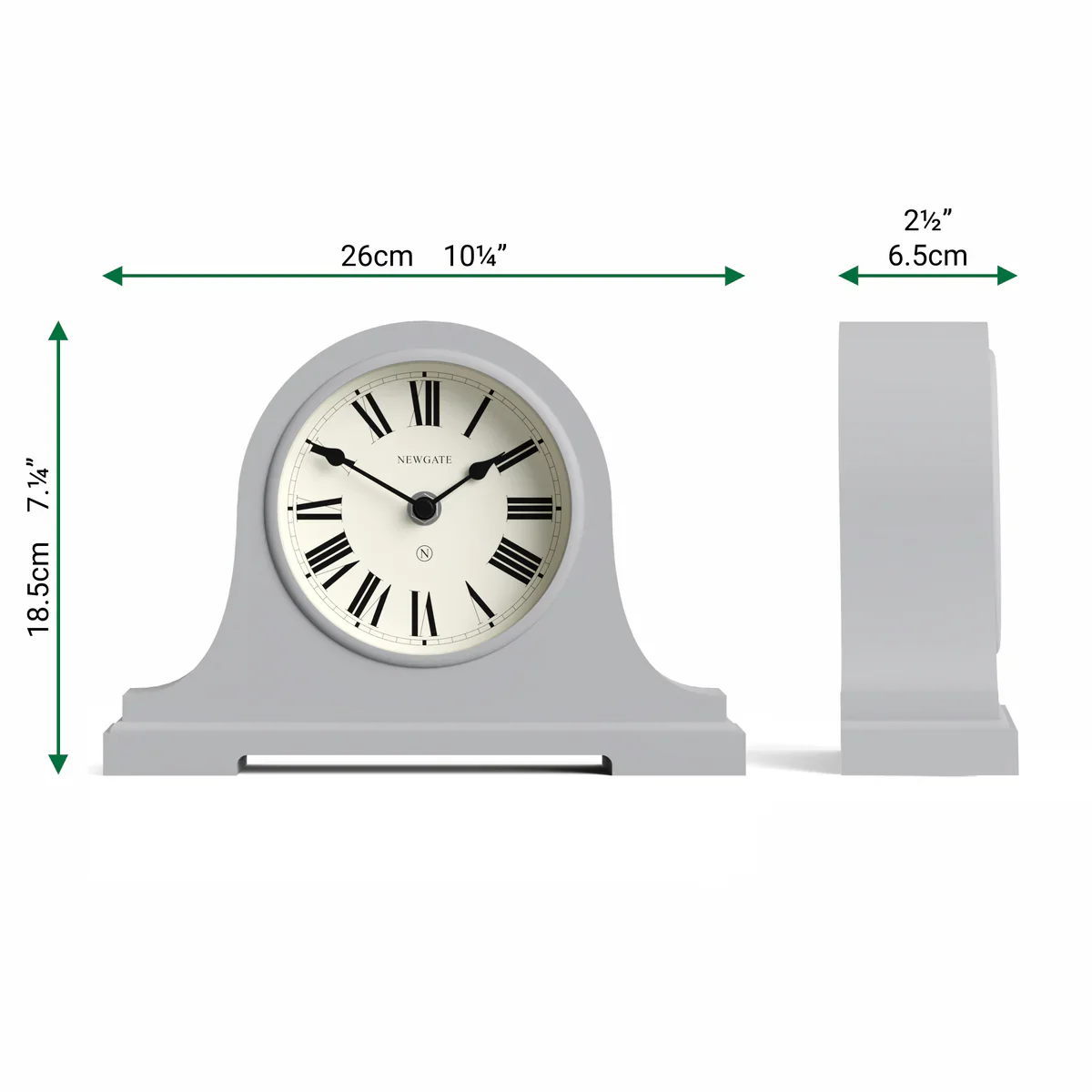Newgate Broadway mantel clock in grey - Image 5