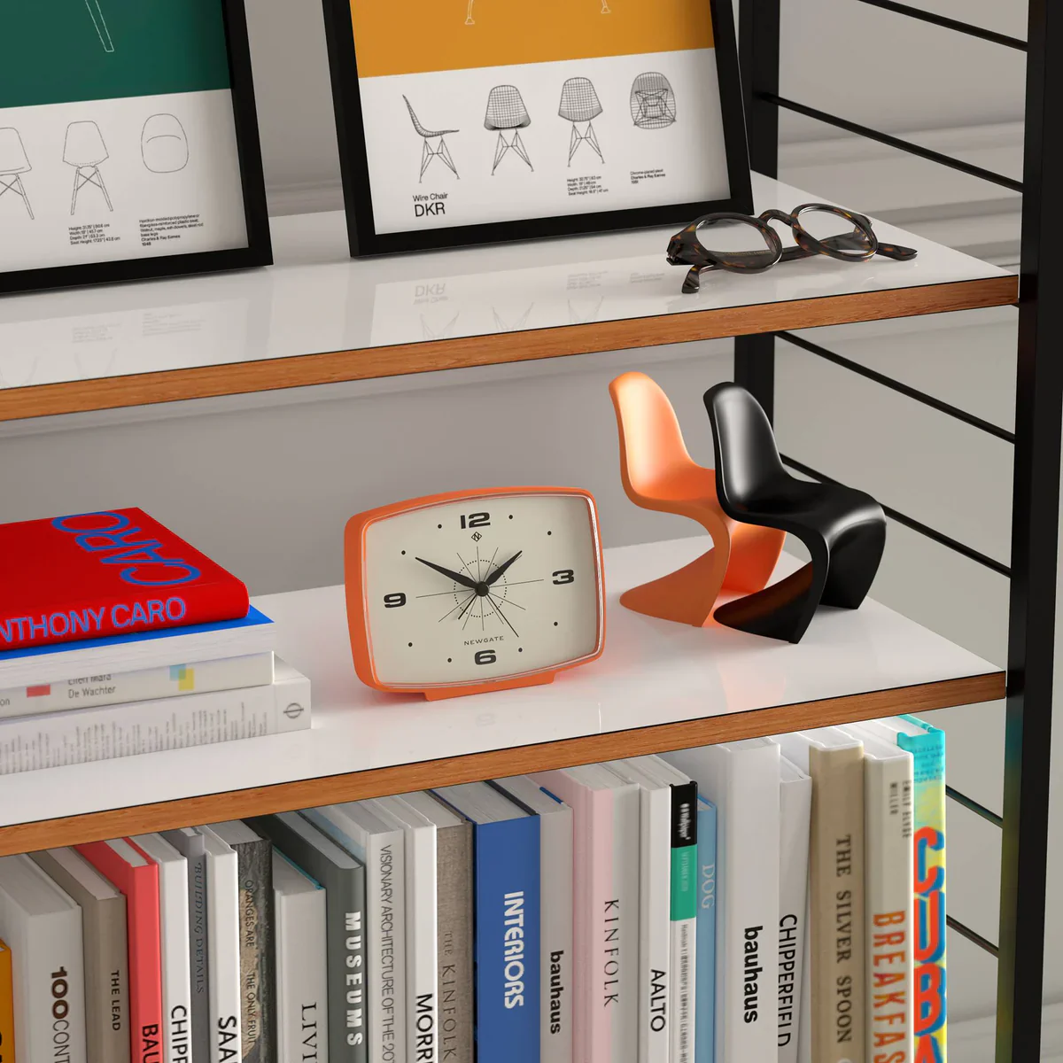 Newgate Brooklyn alarm clock in pumpkin orange - Image 3