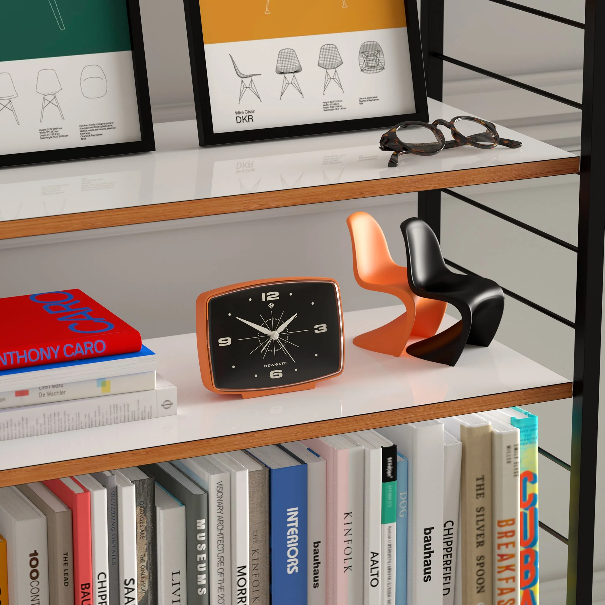 Newgate Brooklyn Alarm Clock in Pumpkin Orange - Image 4