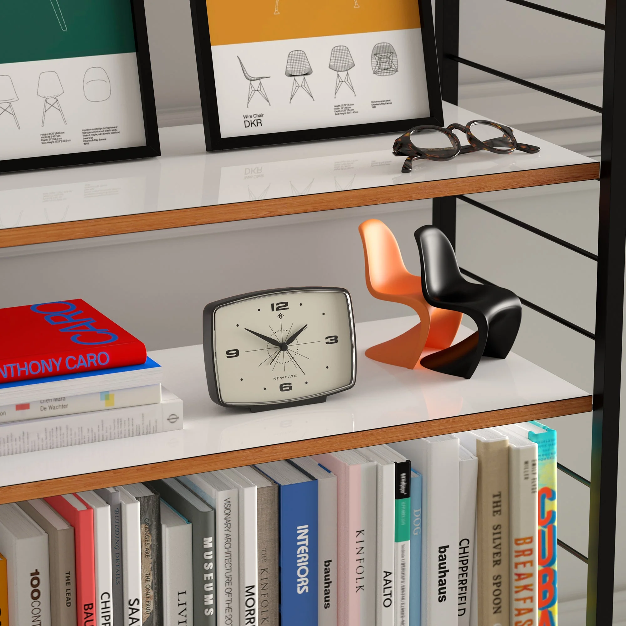 Newgate Brooklyn Alarm Clock in Black - Image 4
