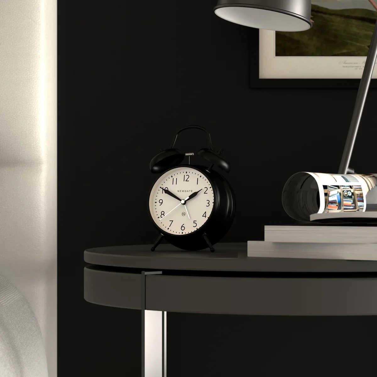 Newgate Covent Garden alarm clock in black - Image 3