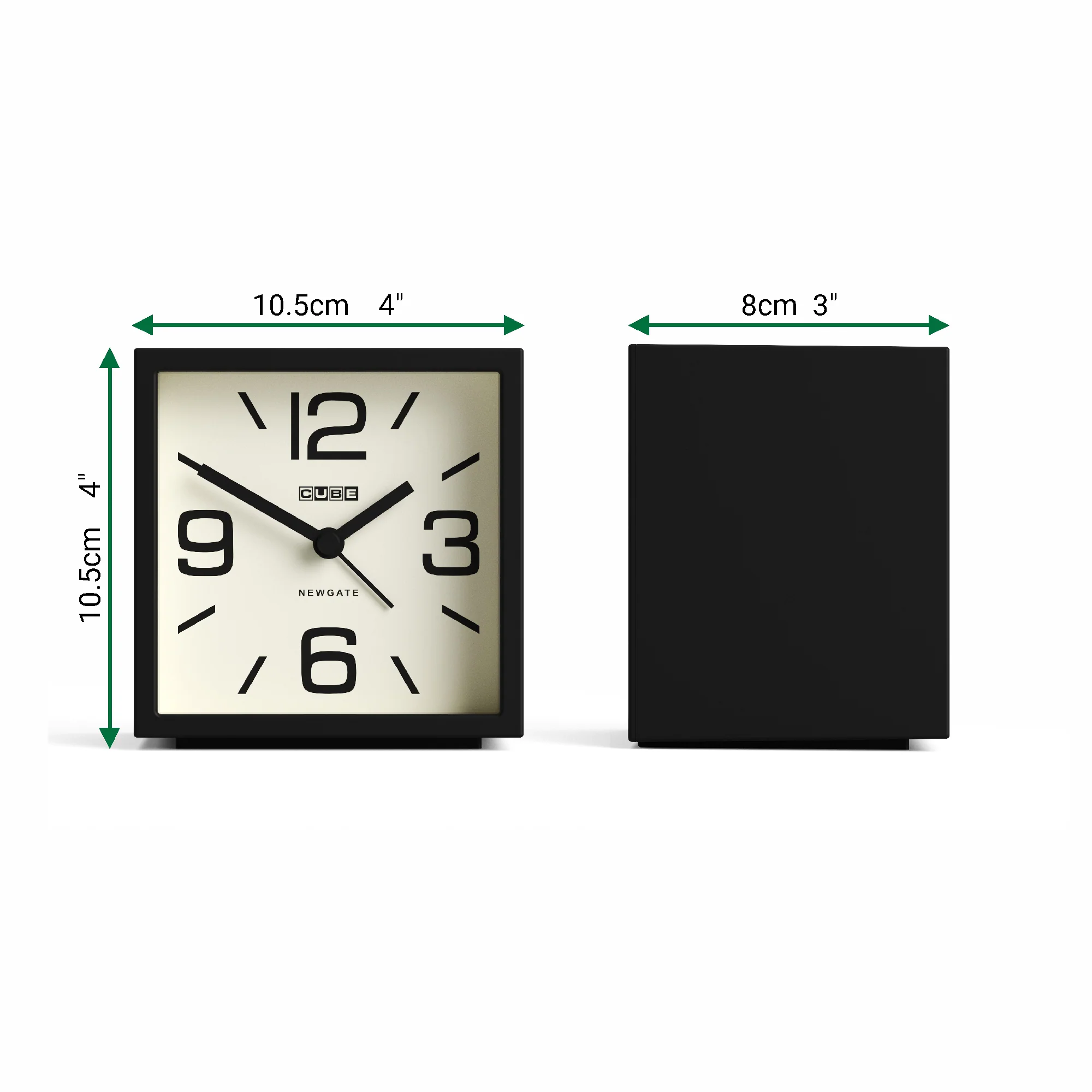 Newgate Cube alarm clock in Black - Image 6