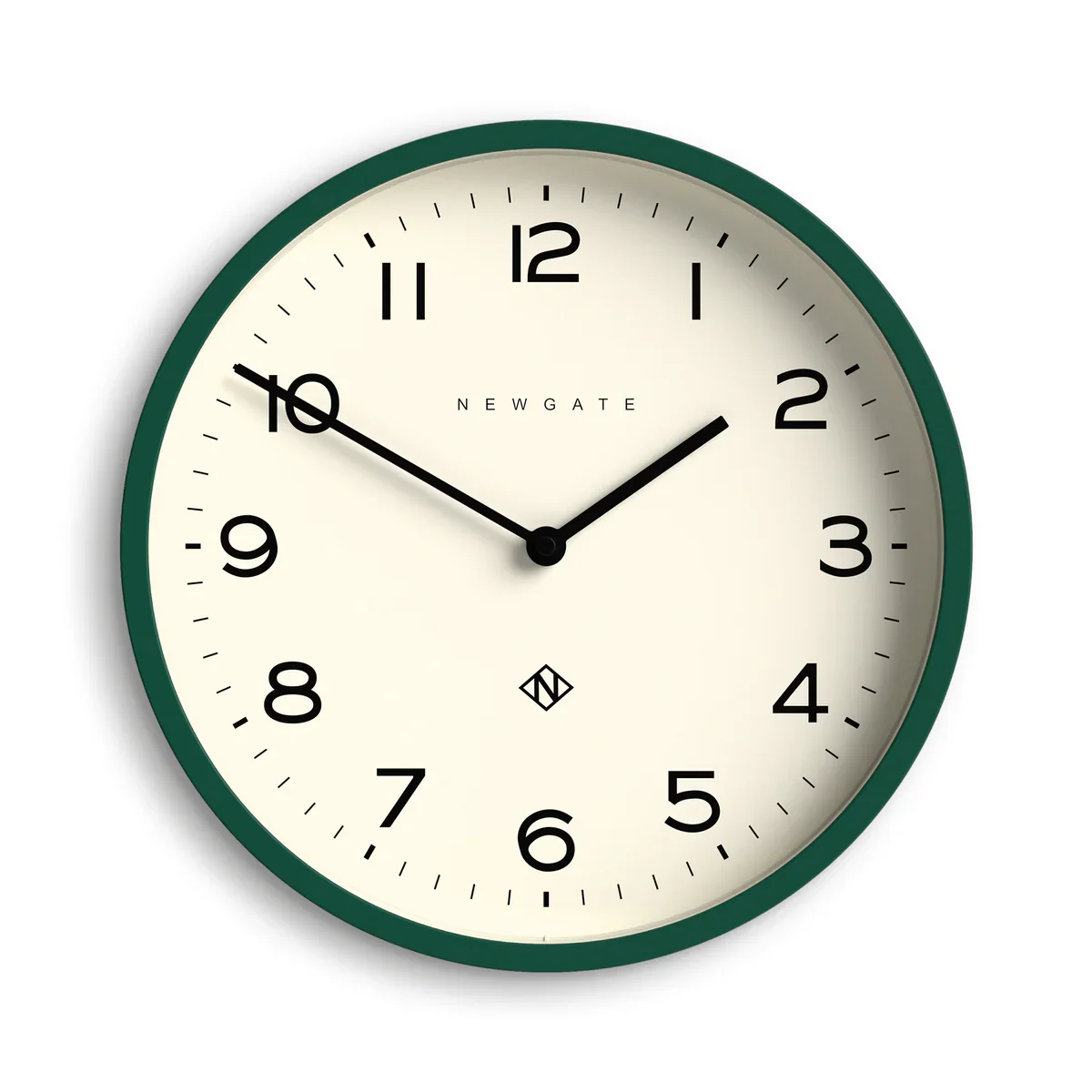 Newgate Echo Number Four wall clock in eden green