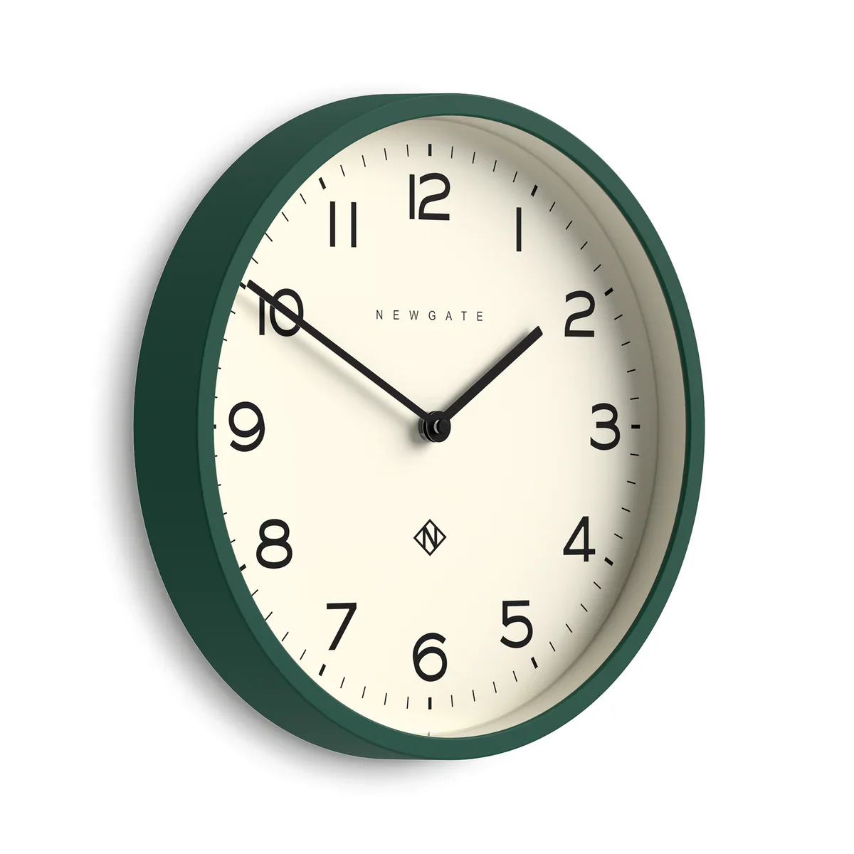 Newgate Echo Number Four wall clock in eden green - Image 2