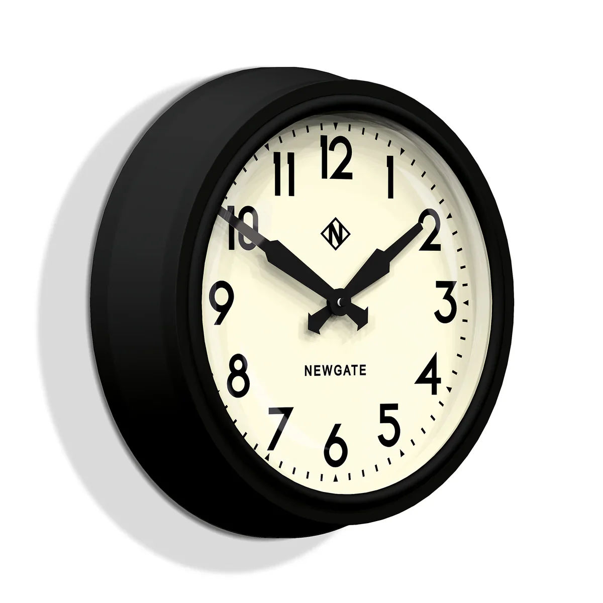 Newgate Electric wall clock in black - Image 2