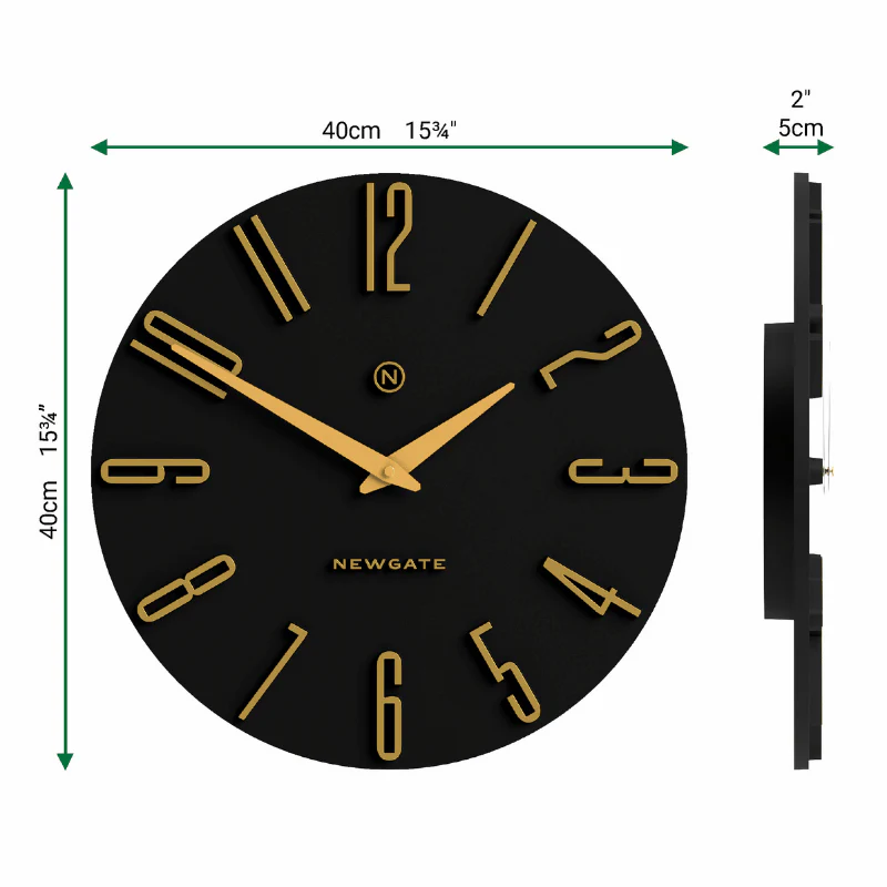 Newgate Empire State wall clock in black - Image 4