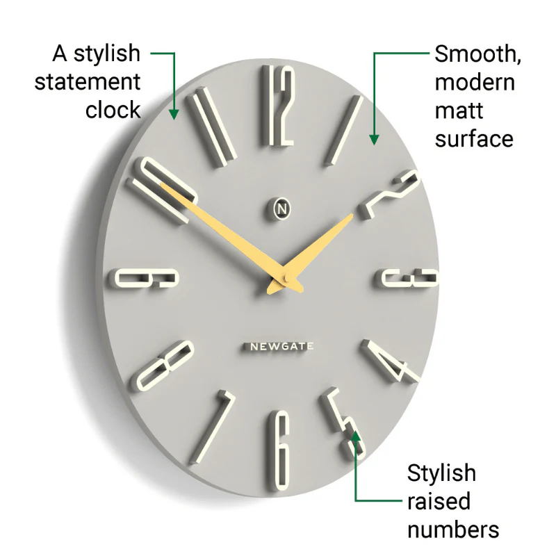 Newgate Empire State wall clock in Grey - Image 4