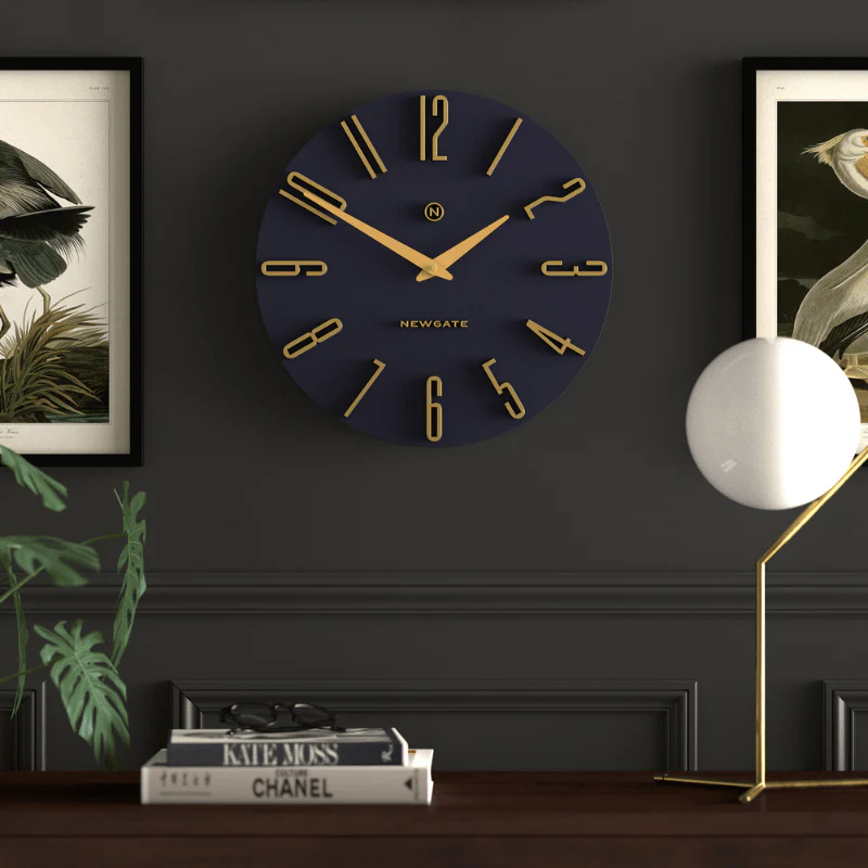 Newgate Empire State wall clock in Petrol Blue - Image 6