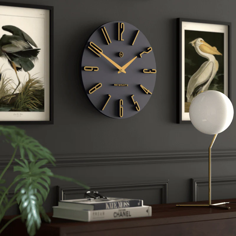 Newgate Empire State wall clock in Petrol Blue - Image 7