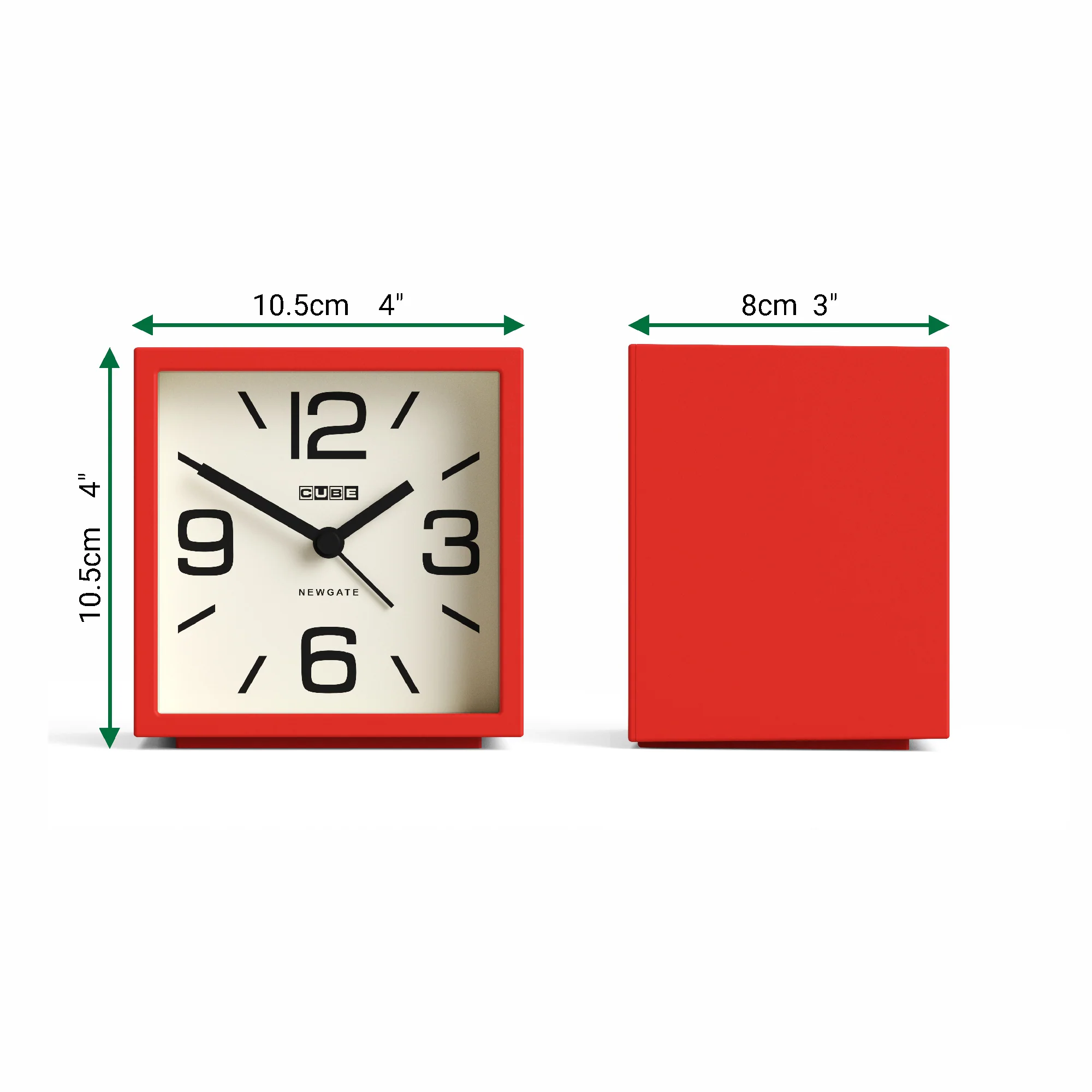 Newgate Cube alarm clock in red - Image 5