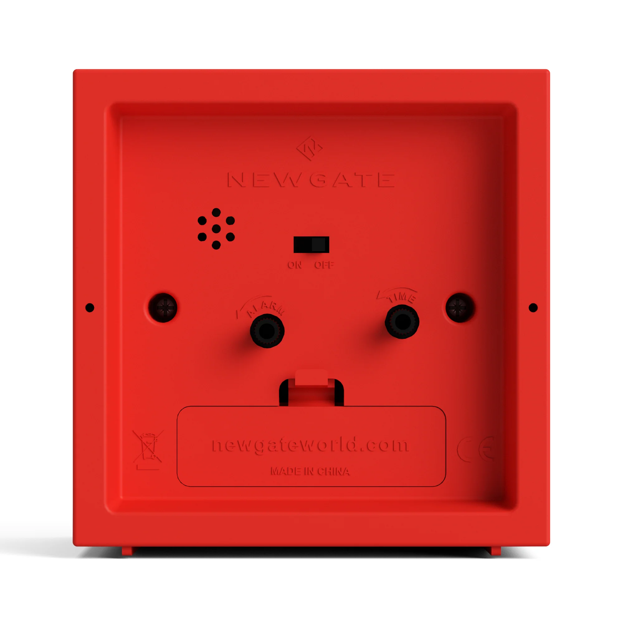 Newgate Cube alarm clock in red - Image 7