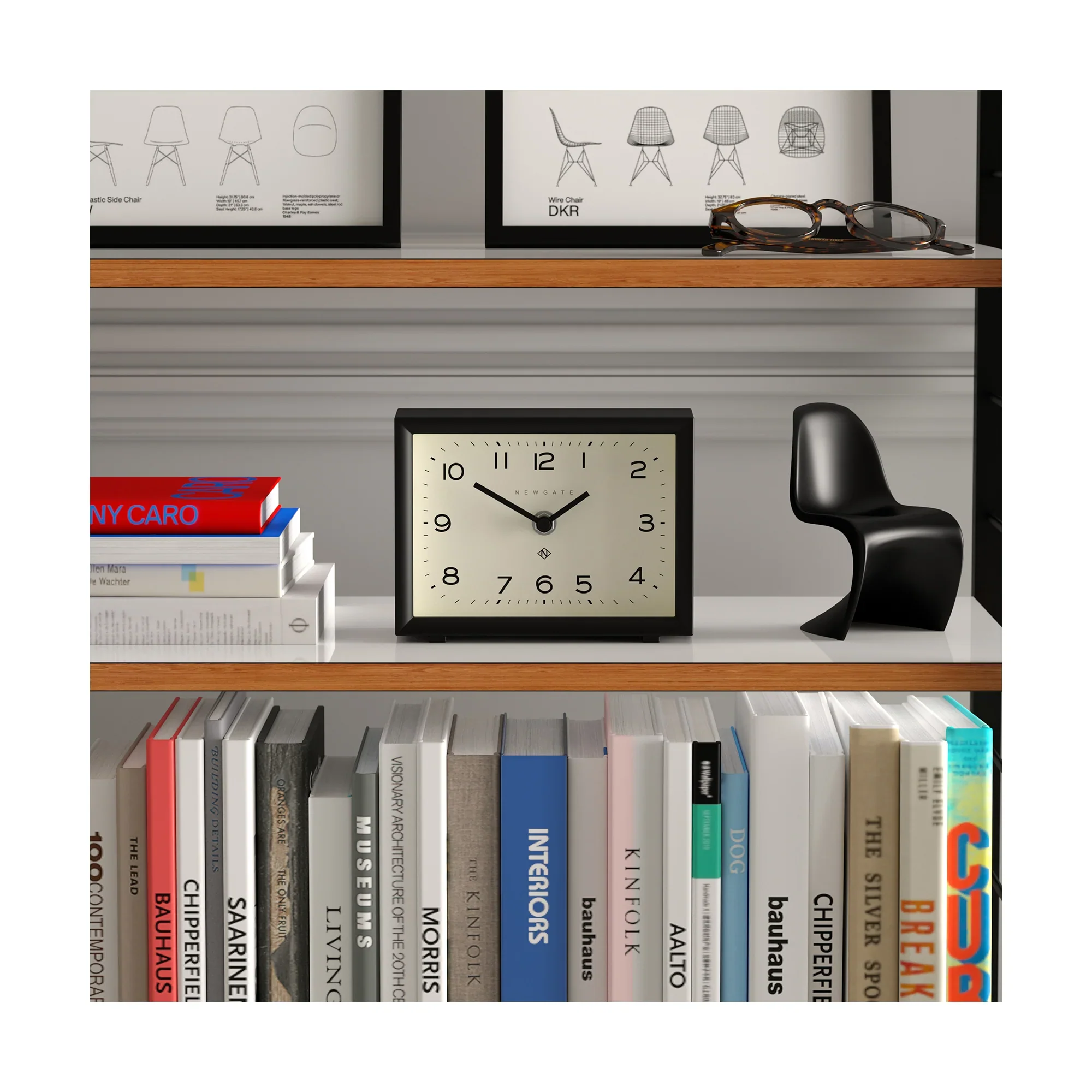 Newgate Henry mantel clock in black - Image 3