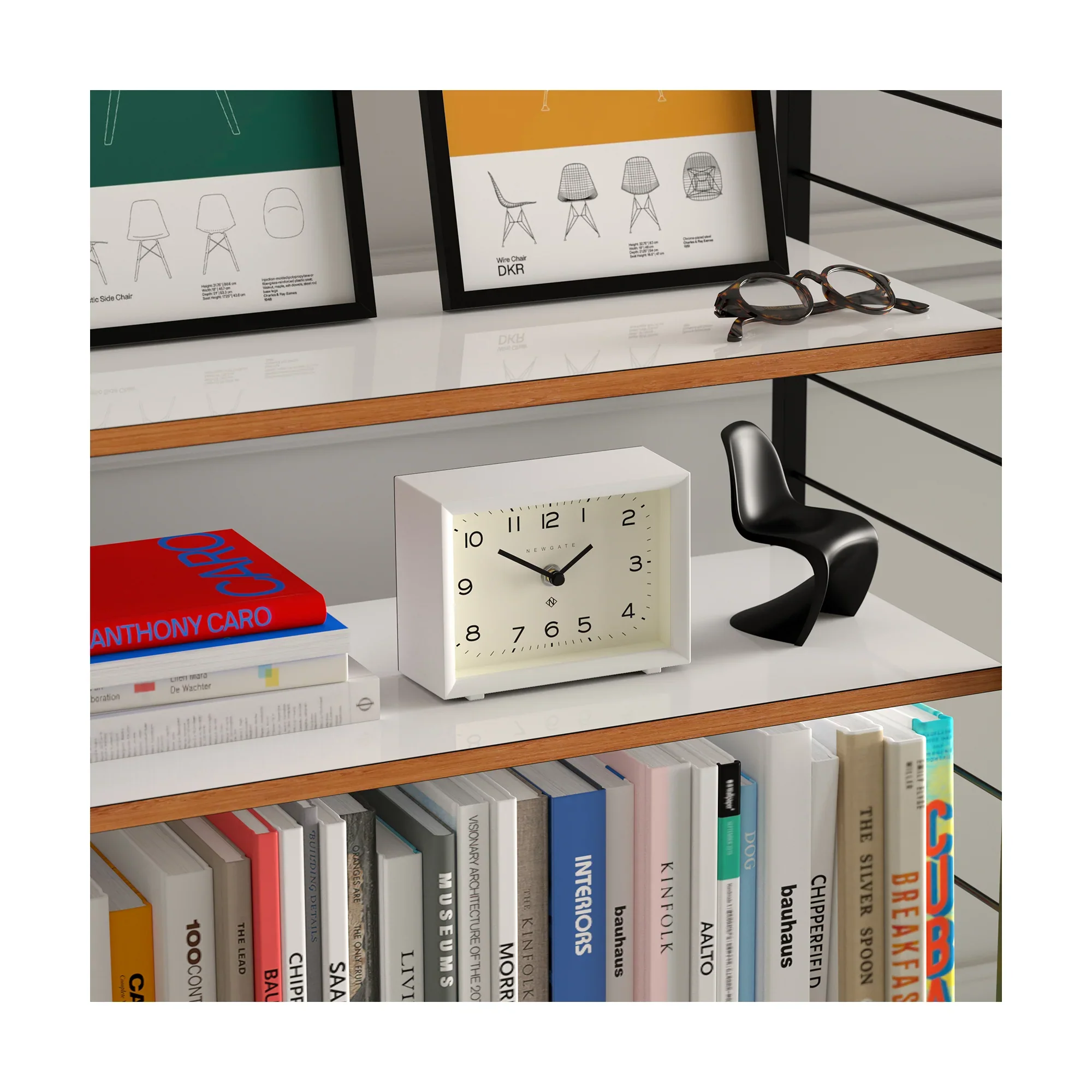 Newgate Henry mantel clock in white - Image 4