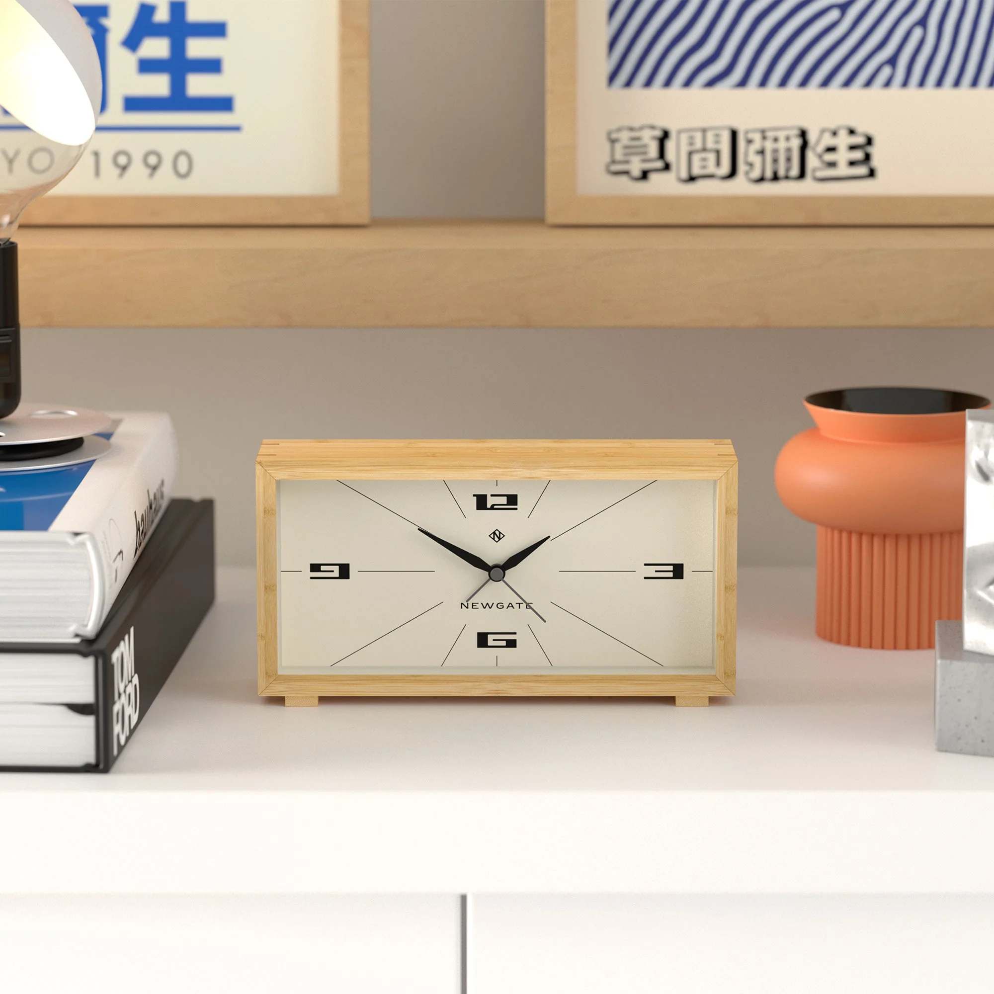 Newgate Lemur Alarm Clock in Bamboo - Image 3