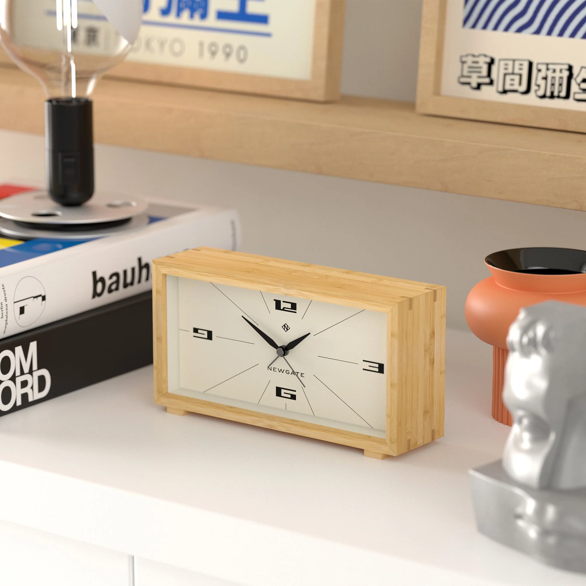 Newgate Lemur Alarm Clock in Bamboo - Image 4