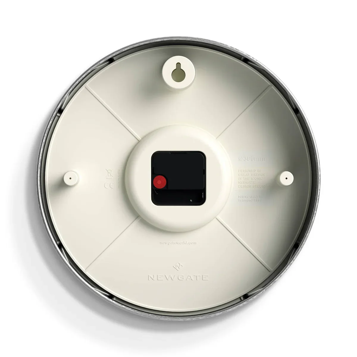 Newgate Luggage Wall Clock in Galvanised with Orange Hands - Image 4