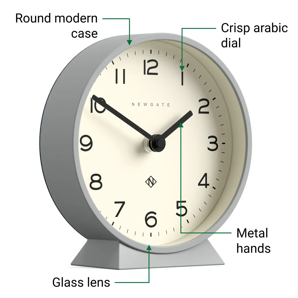 Newgate M Mantel Echo Clock in Posh Grey - Image 3