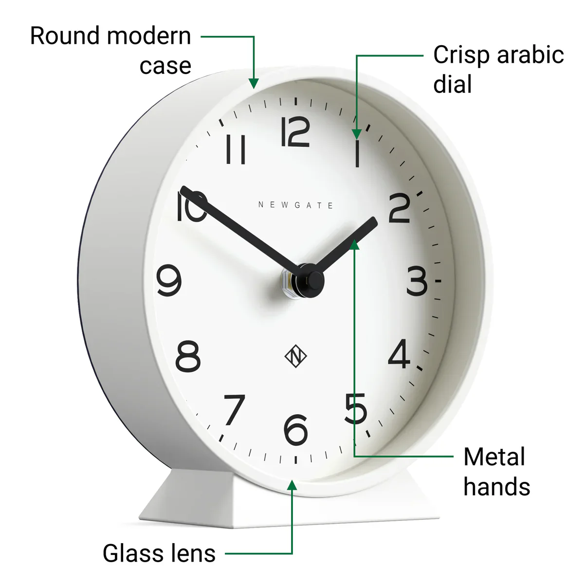 Newgate M Mantel Echo Clock in Pale White - Image 6